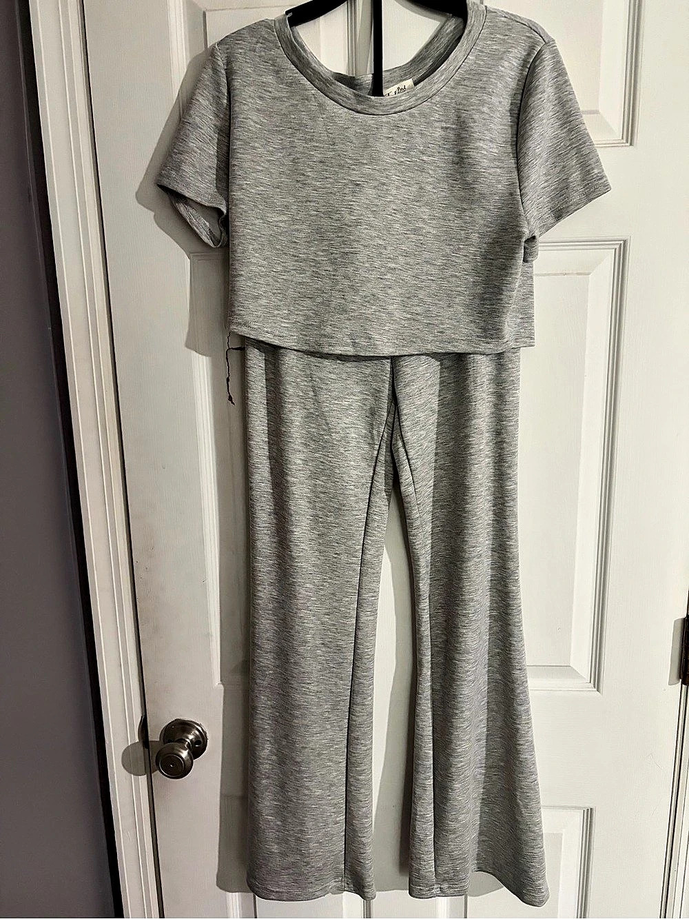 Gray Cropped Jumpsuit Like New